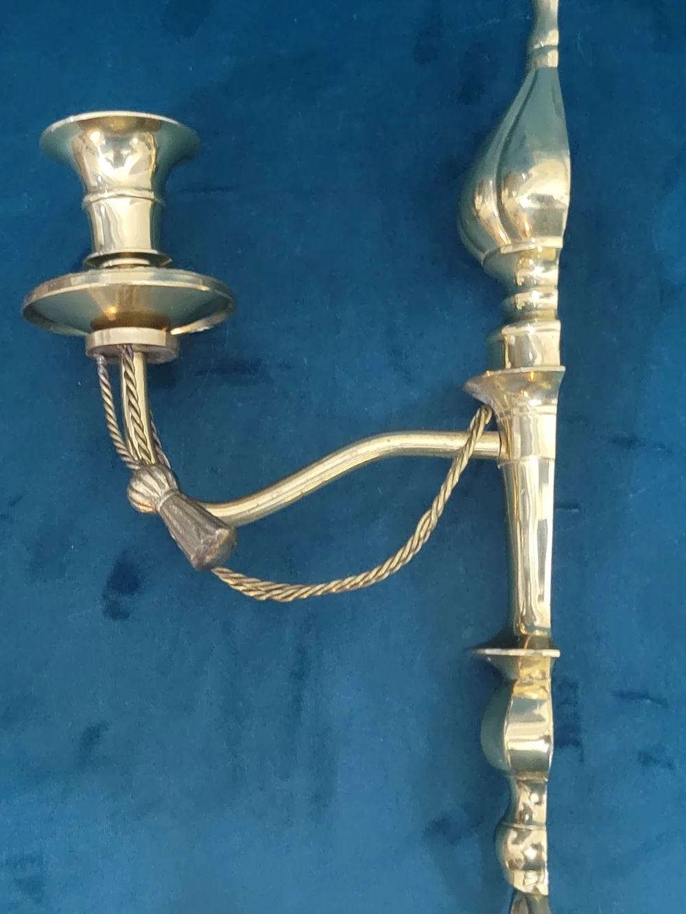 Solid Brass Candle Sconce Pair 12